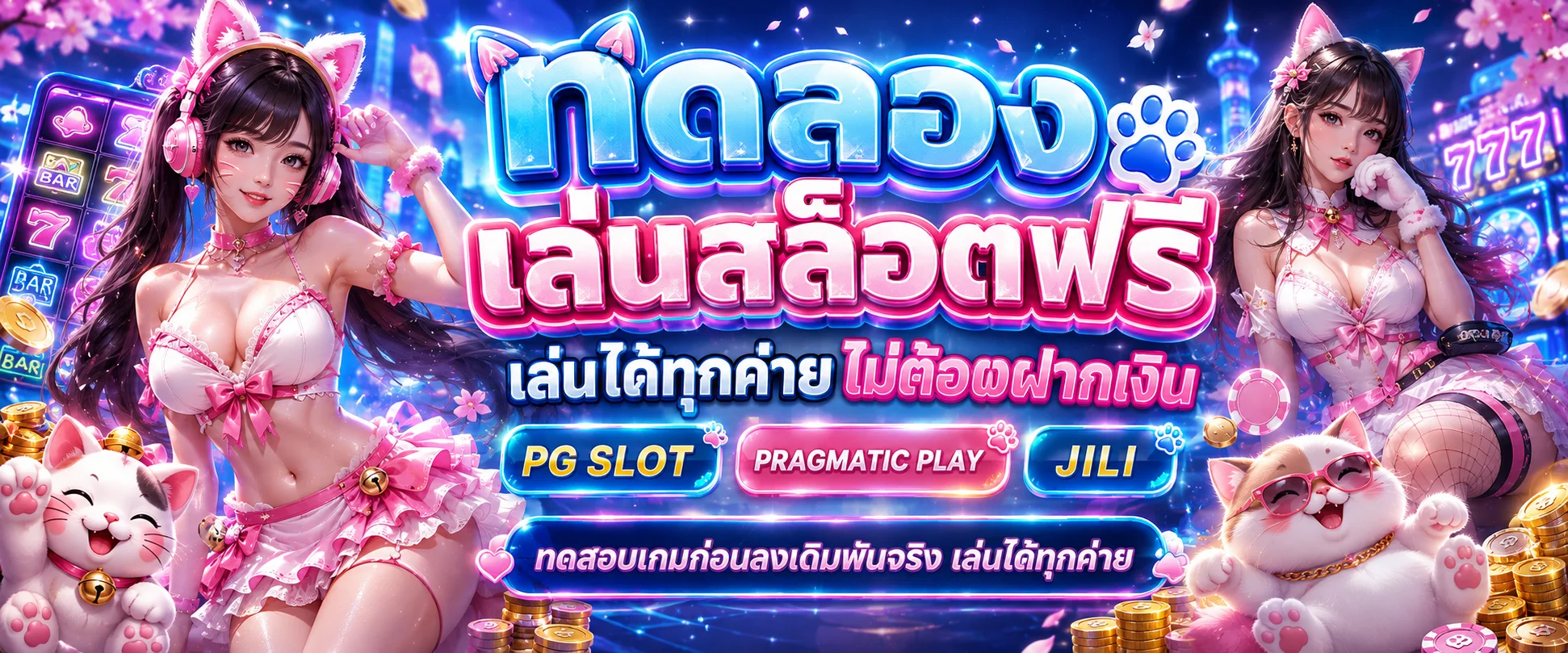 ทดลองเล่นสล็อต Neko96 ฟรีทุกค่ายบนหน้าเว็บ
