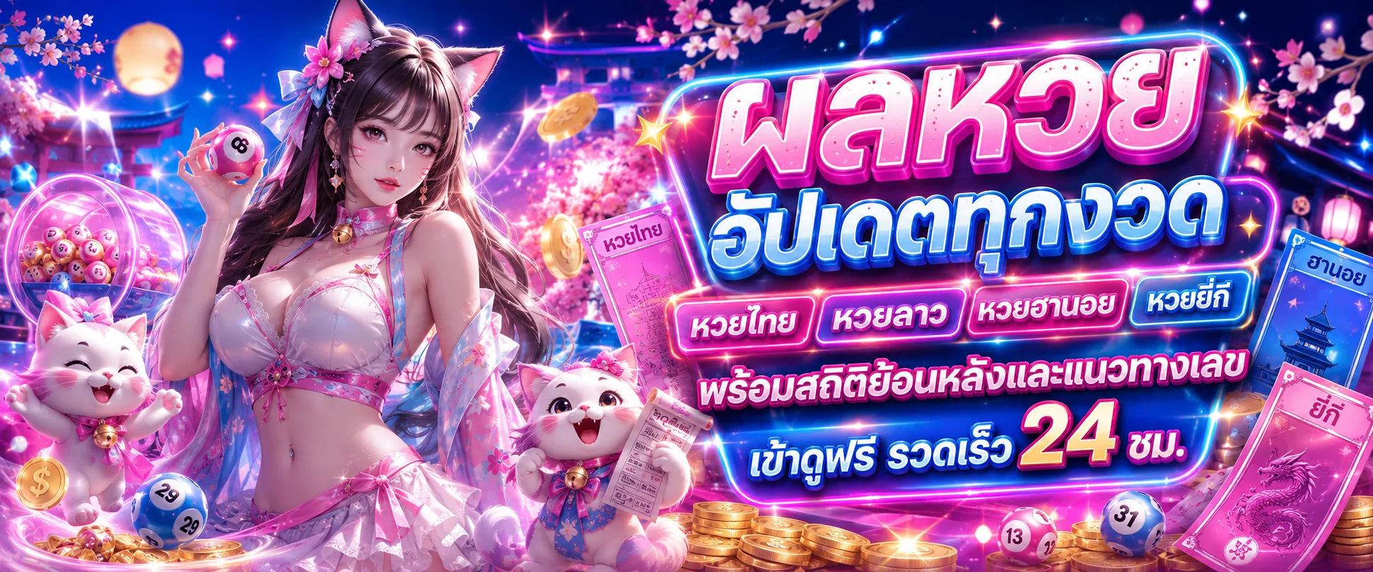 หน้าผลหวย Neko96 รวมผลรางวัลหวยทุกประเภท